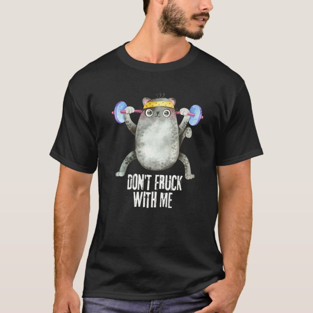 Camiseta Não Brinque Comigo Gatinho da Academia Kit de Leva (Frente)