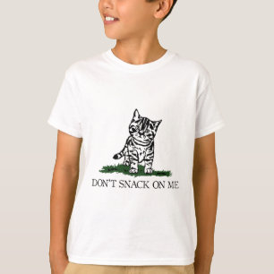 Camiseta Não brinque comigo Gato Amarelo Eles Estão Comendo