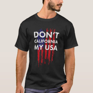 Camiseta Não California My USA - Estados Unidos Patriótic