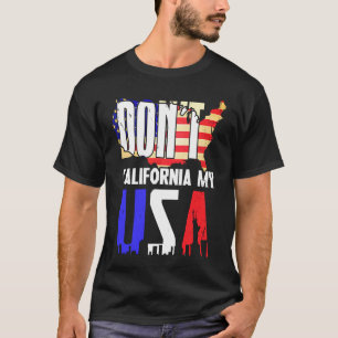 Camiseta Não California My Usa Flag American