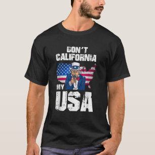 Camiseta Não californiano meu tio dos EUA Sam Patriótico Am