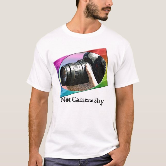 Camiseta Não câmera tímida (Frente)