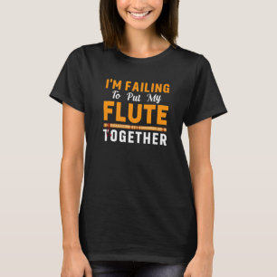 Camiseta Não Colocar Flauta Junto Do Jogador De Música Flau