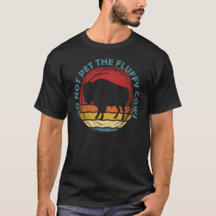 Camiseta Não Coloque As Vacas Fluffy Mulheres Vintage Bison