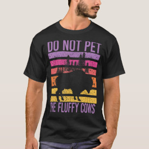 Camiseta Não Coloque As Vacas Fluffy Vintage Bison Buffalo