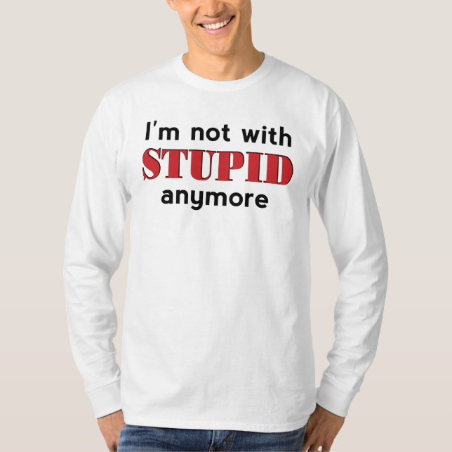 Camiseta Não Com Estúpidos (Frente)