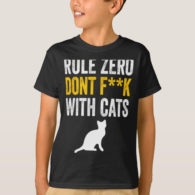 Camiseta Não Com Regra De Gato 0 Zero F (Frente)