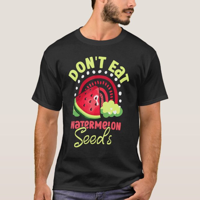 Camiseta Não Coma Melancia Seeds Verão Gravidez (Frente)