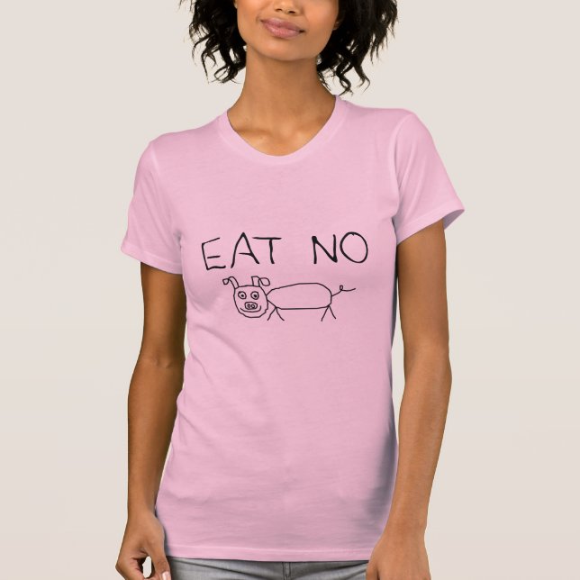 Camiseta Não coma nenhum porco (Frente)