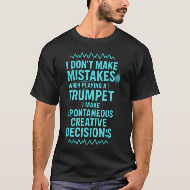 Camiseta Não Cometo Erros - Trompete Divertido (Frente)