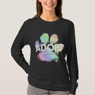 Camiseta Não Compre, Adote. Cão, Gato, Animal De Salvamento
