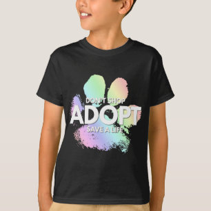 Camiseta Não Compre, Adote. Cão, Gato, Animal De Salvamento
