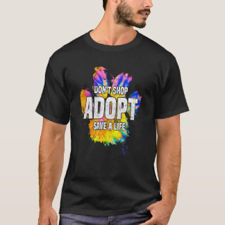 Camiseta Não Compre Adote Salve Vida Resgate Cachorro Gato 