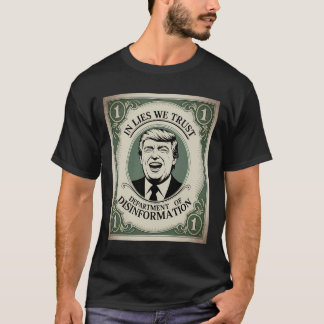Camiseta “não confie em ninguém” - Trump Paródia de Nota Ba