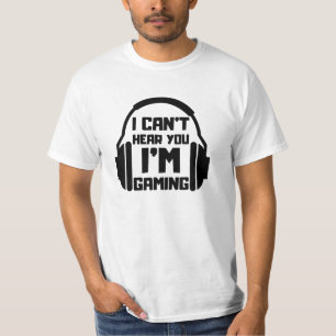 Camiseta Não consigo ouvir-te, jogo jogos de jogos