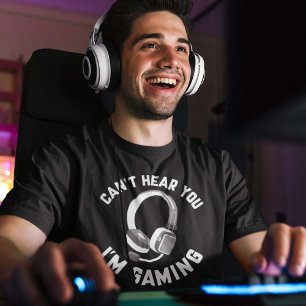 Camiseta Não consigo ouvir você estou jogando