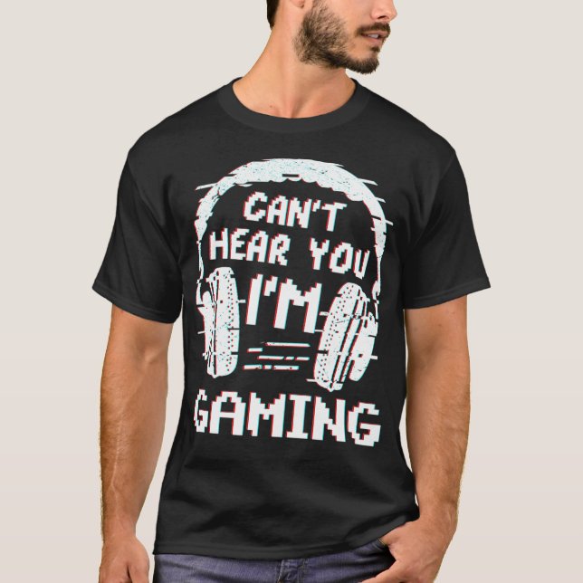 Camiseta Não Consigo Ouvir Vocês Videos games De Jogos A Vi (Frente)