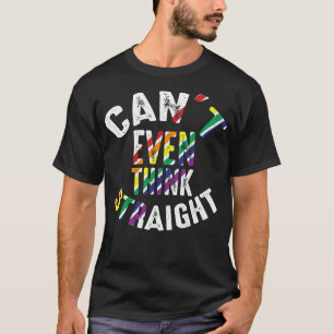 Camiseta Não consigo pensar em lésbica Gay engraçada do Het