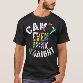 Camiseta Não consigo pensar em lésbica Gay engraçada do Het