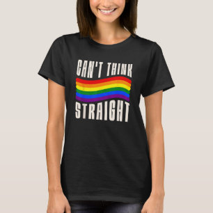 Camiseta Não consigo pensar no orgulho LGBT do Hetero