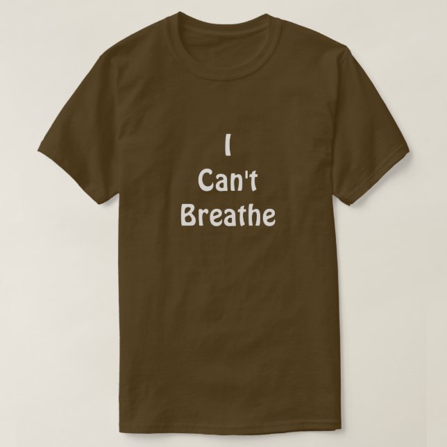 Camiseta Não consigo respirar (Frente do Design)
