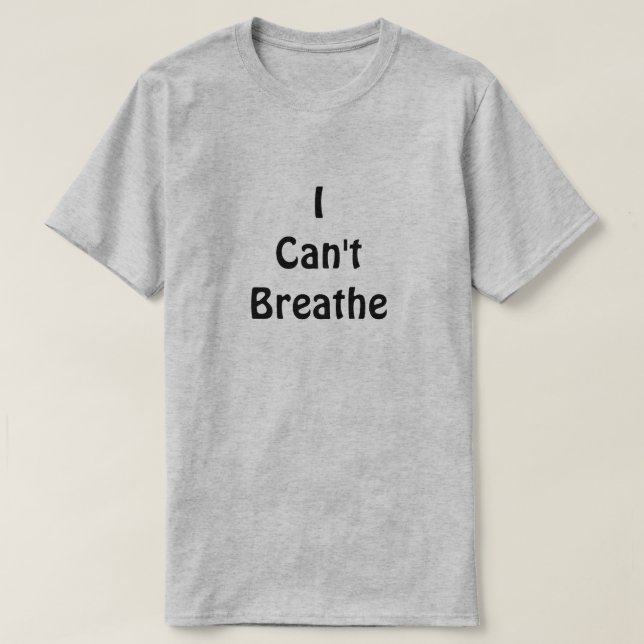 Camiseta Não consigo respirar (Frente do Design)