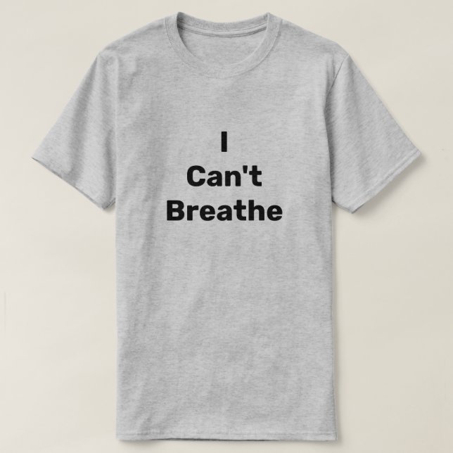 Camiseta Não consigo respirar (Frente do Design)