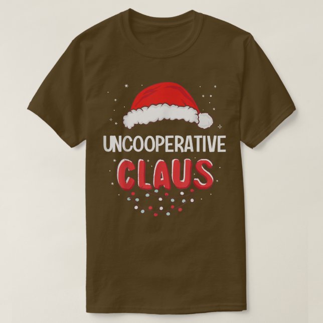 Camiseta Não Cooperante Papai Noel de Natal Correspondente  (Frente do Design)