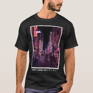 Camiseta Não cresça na rua Lofi Tokyo Harajuku Japa
