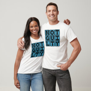 Camiseta Não Culpado, Inocente de Todos os Crimes