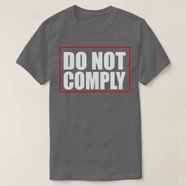 Camiseta não cumprir (Frente do Design)