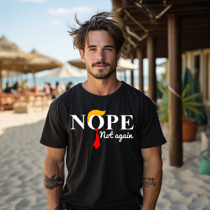 Camiseta Não de Novo Engraçado Trump