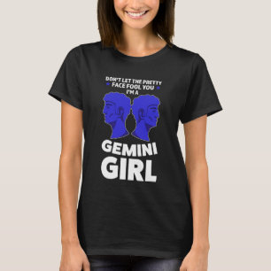 Camiseta não deixe a cara bonita enganar você sou uma gêmeo