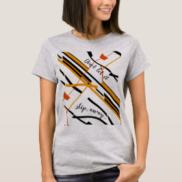 Camiseta "Não deixe escapar" Design Laranja Preto