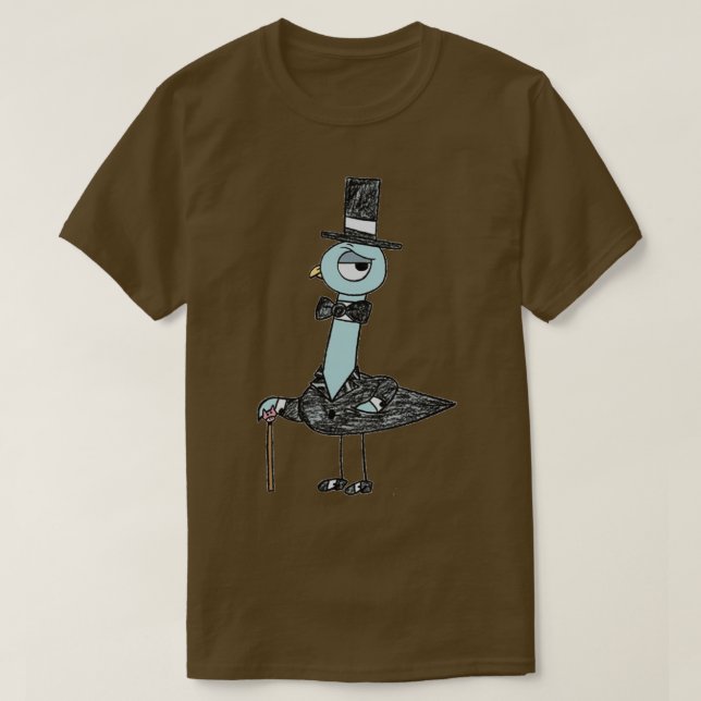 Camiseta Não deixe o pombo dirigir o barramento (Frente do Design)