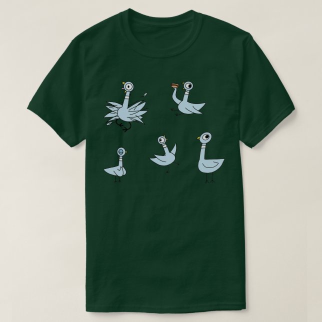 Camiseta Não deixe o pombo dirigir o barramento  (Frente do Design)