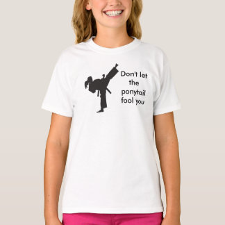 Camiseta Não deixe o rabo de cavalo enganá-lo - meninas