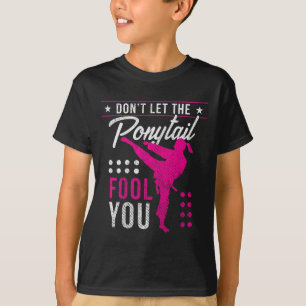 Camiseta Não Deixe O Rabo de Cavalo Enganar Você Garota Div