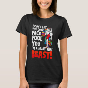 Camiseta Não Deixe o Rosto Fofo Enganar Você Muay Thai Tail