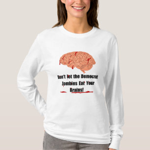 Camiseta Não deixe os zumbis democratas comerem seus cérebr