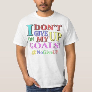Camiseta "NÃO DESISTA DOS OBJETIVOS" Design. Compre agora