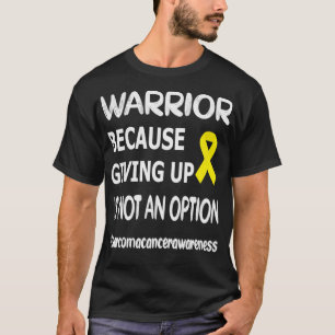 Camiseta Não Desistindo da fita amarela Sobrevivência do Ca