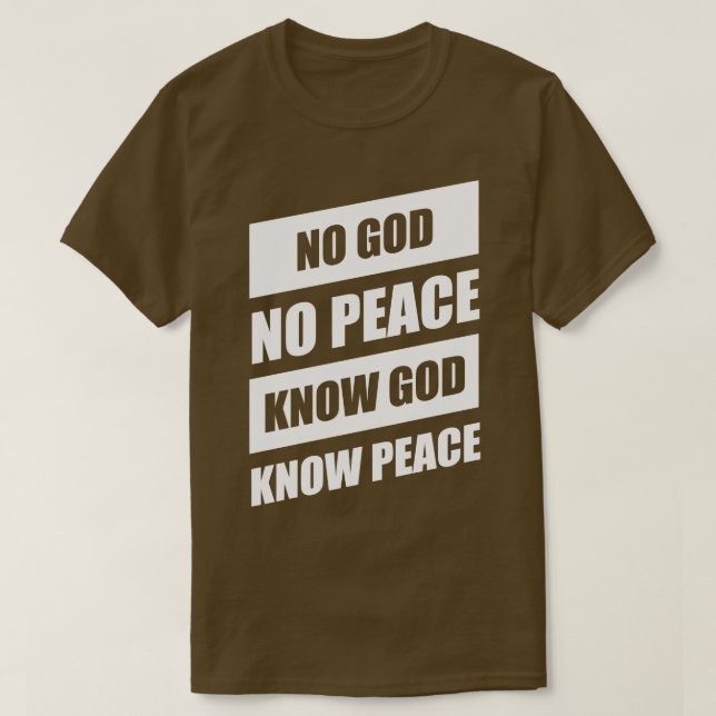 Camiseta Não Deus Não Paz Sabe Deus Sabe Paz (Frente do Design)