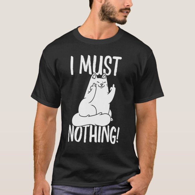 Camiseta Não Devo Nada! Gatos De Cabelo De Gato Ditos De Ga (Frente)