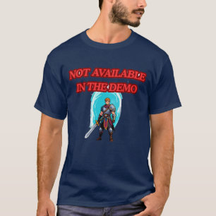 Camiseta Não Disponível na Demo – Conceito de Conteúdo Bloq