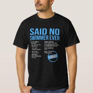 Camiseta Não Disse Nadador Nunca Nadou Treinador de Nataç