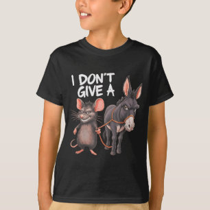 Camiseta Não dou a mínima para um rato, rato, burro engraça