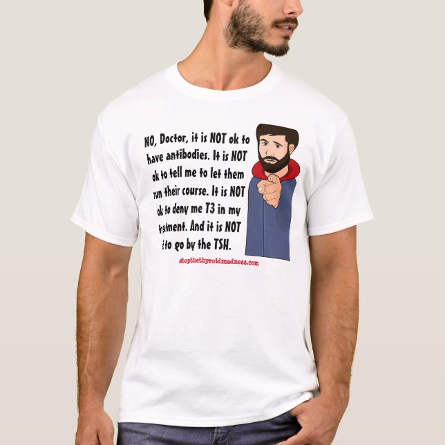 Camiseta NÃO, doutor, não é APROVADO -- O t-shirt de (Frente)