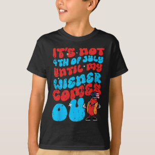Camiseta Não é 4 de Julho Até o Meu Cachorro-Quente Sair En