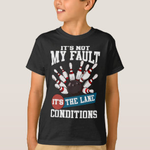Camiseta Não é a minha falha, condições da faixa, Boliche e